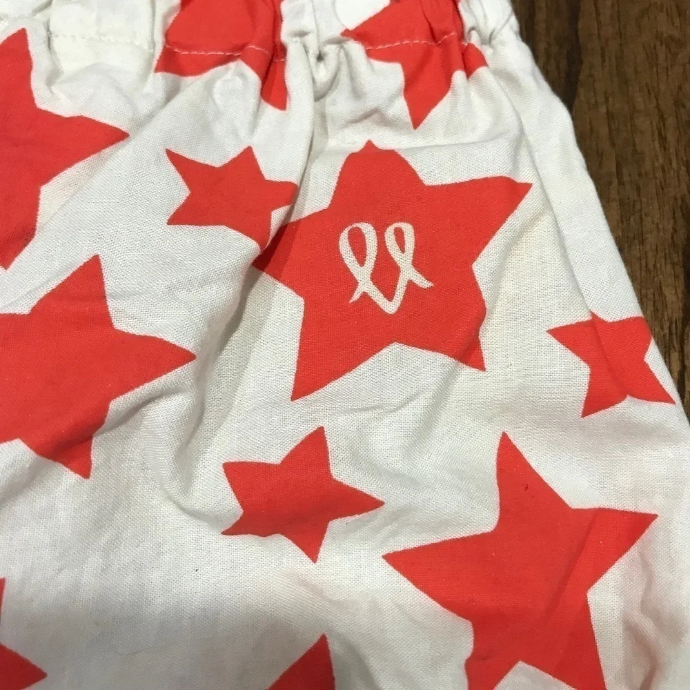 Lovelane Bloomers Baby 6M White Pull On Diaper Cover Stars‎ Summer Preppy Retro